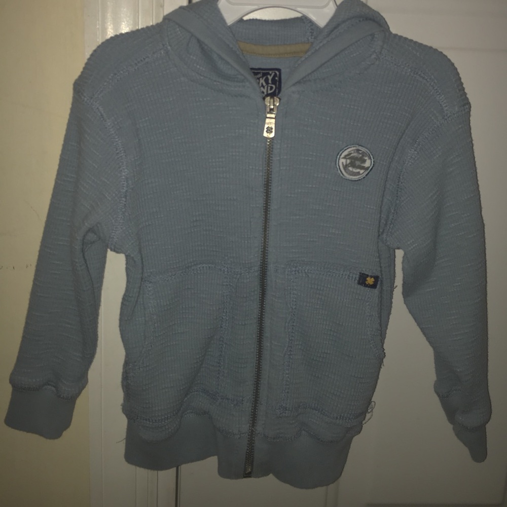 Light blue lucky brand hoodie