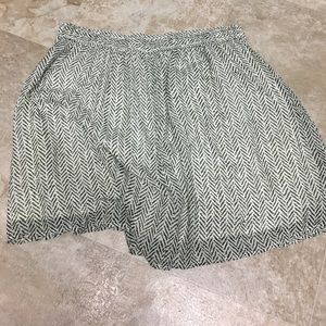 Olive chevron skirt