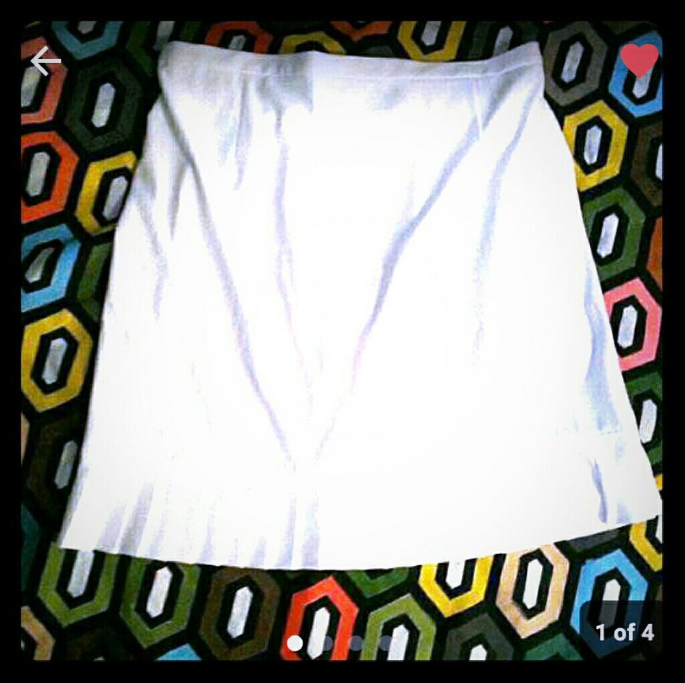 Plus size White skirt