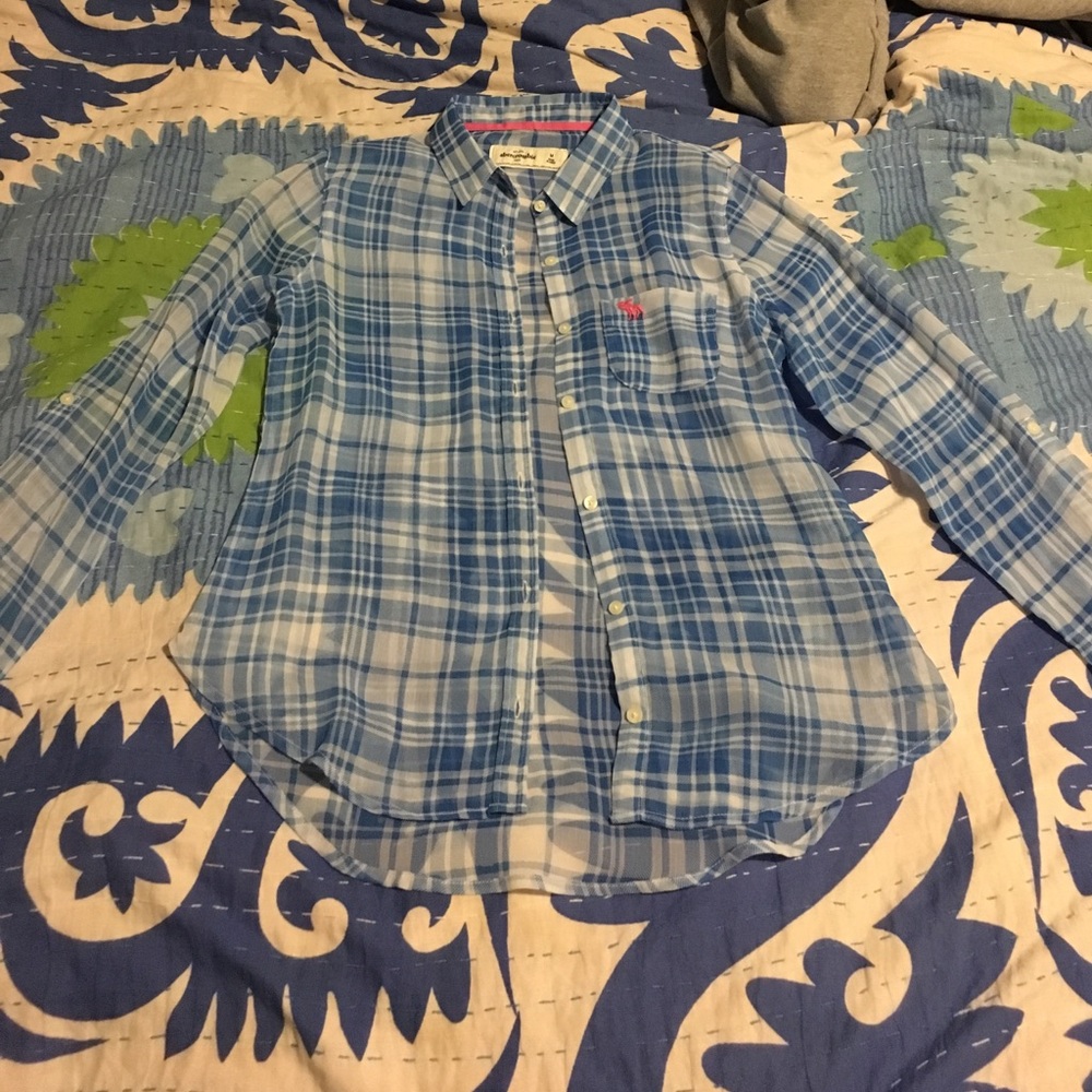 Blue button up shirt