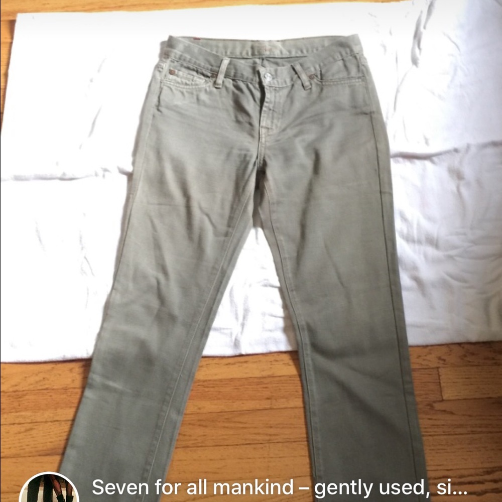 7 for all mankind, size 28, khaki green