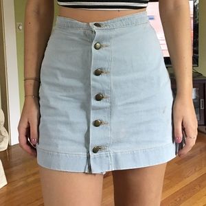 American Apparel Denim Button down Skirt