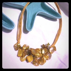 Artsy yellow necklace