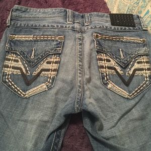 Men's Affliction jeans.