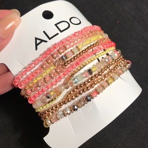 New! Aldo multicolor beaded bracelets.