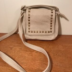 Cream color small cross body bag