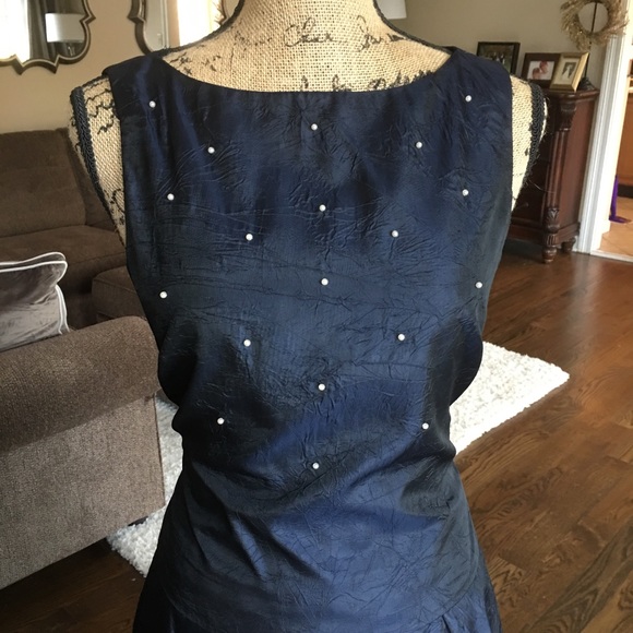 Navy/Black evening gown - Picture 2 of 4