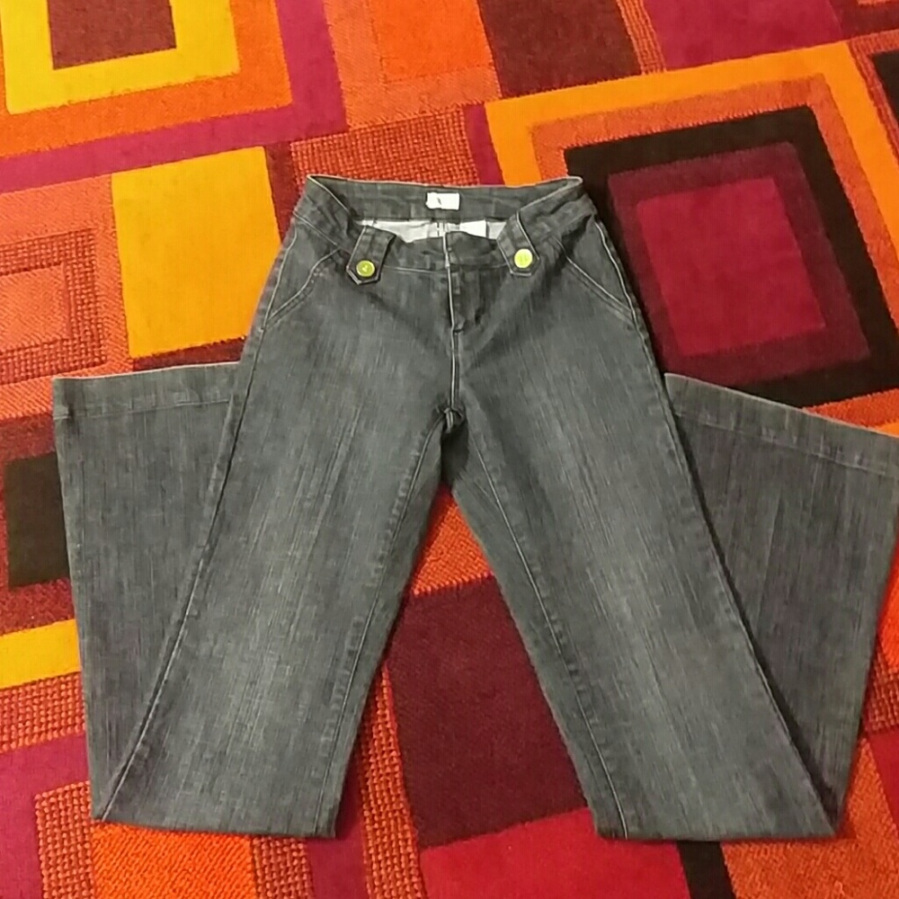 Cache wide leg jeans