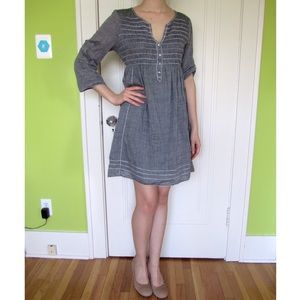 Max Studio Smocked Gray Dress