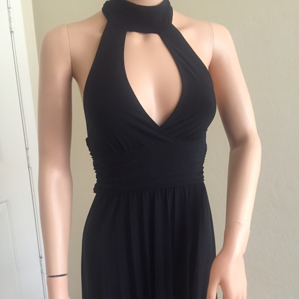 Guess pleaded halter dress