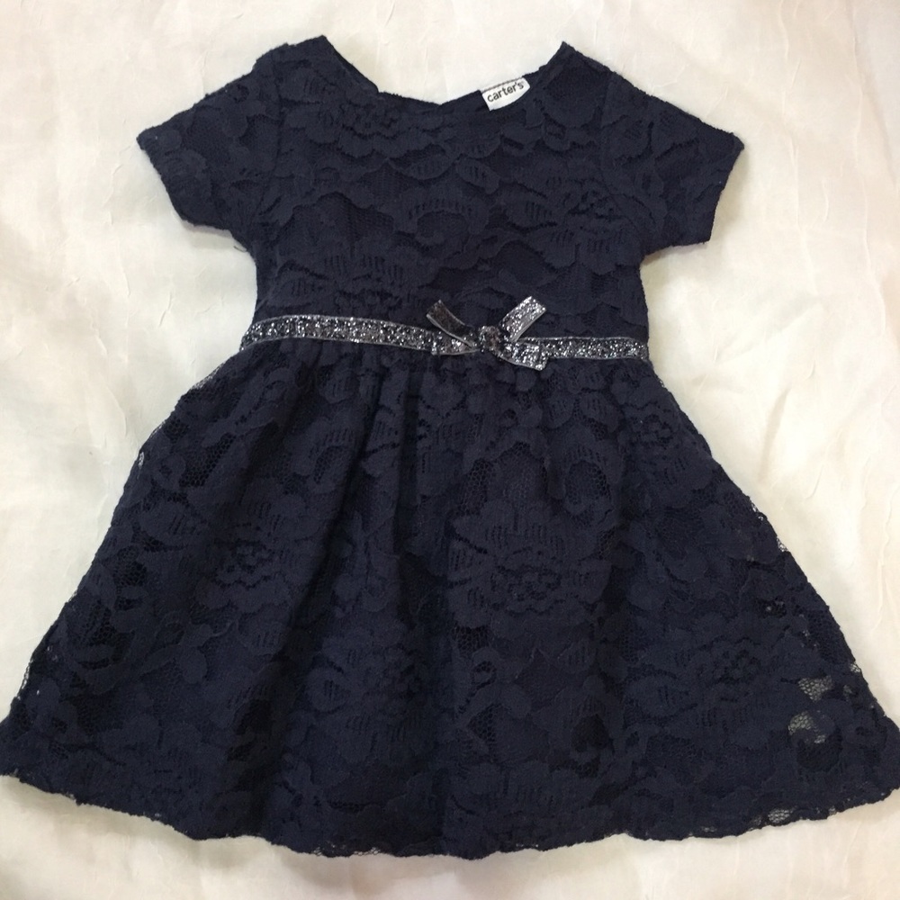 Carter's newborn navy lace dress