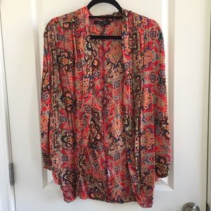 Paisley Print Flowy Shall Cover Up