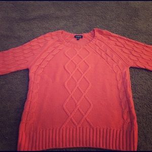 Pink Bebe cable knit sweater