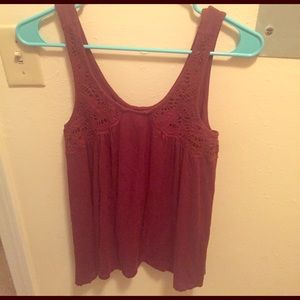 Burgundy tank top