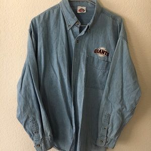 San Francisco Giants Denim Button Up Shirt