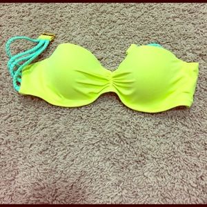Victoria's Secret green bandeau swim suit top