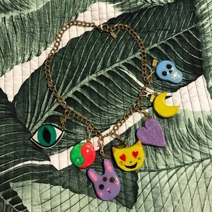 Rare🎀🌈 custom Buried Diamond charm necklace