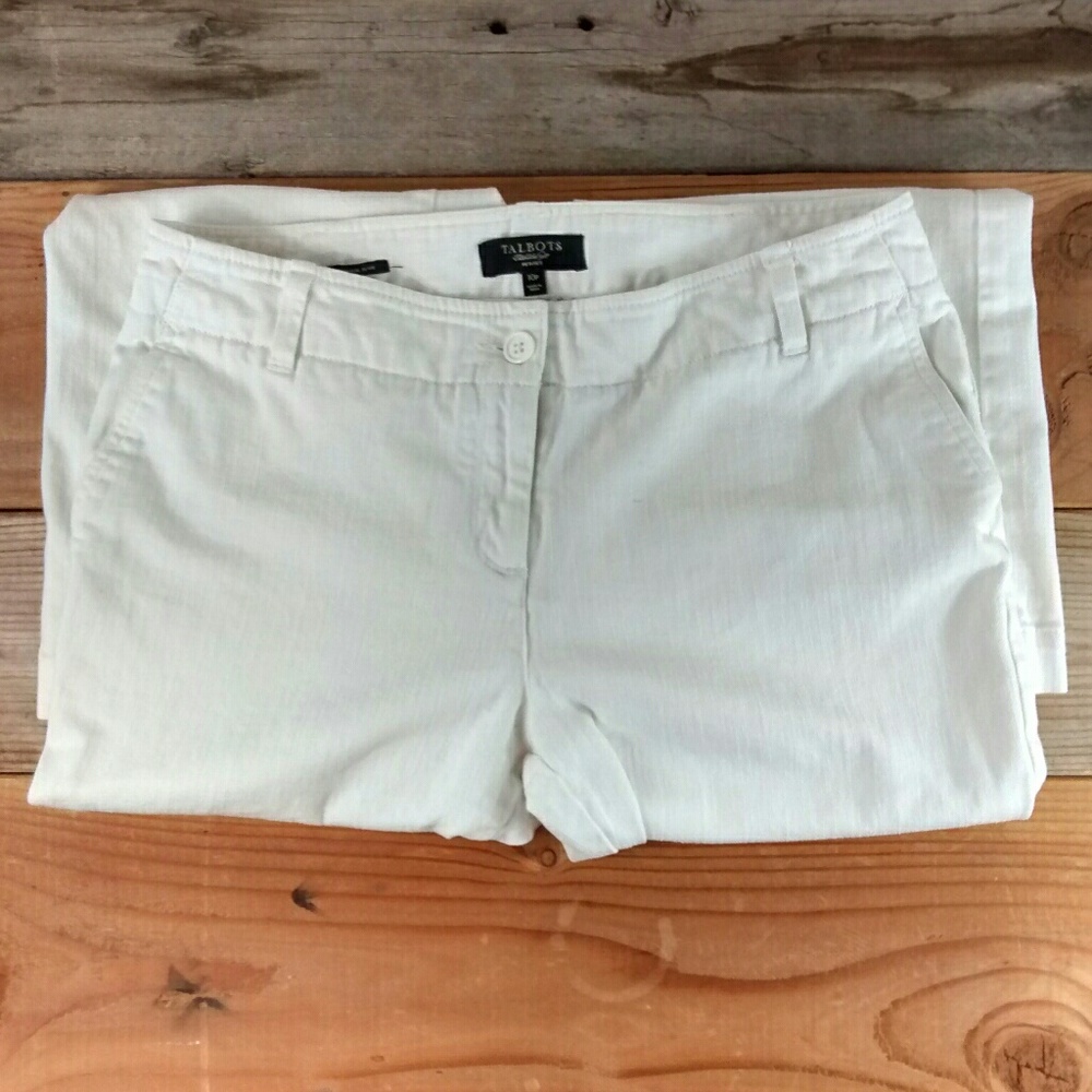 SALE White Talbots Petites Flare Pants