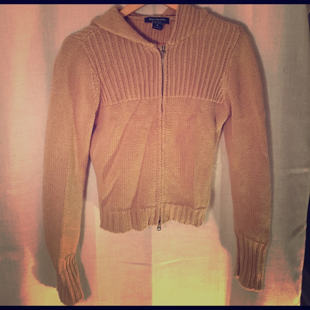 Hooded Beige Sweater