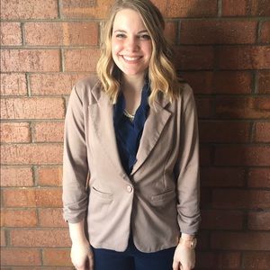 Large Tan Comfy Blazer