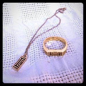 Tory Butch Fit Bit Necklace & Bangle.