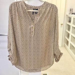 Starburst pattern long-sleeve blouse