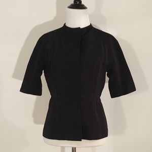 Ann Taylor Black Short Sleeve Blazer Jacket