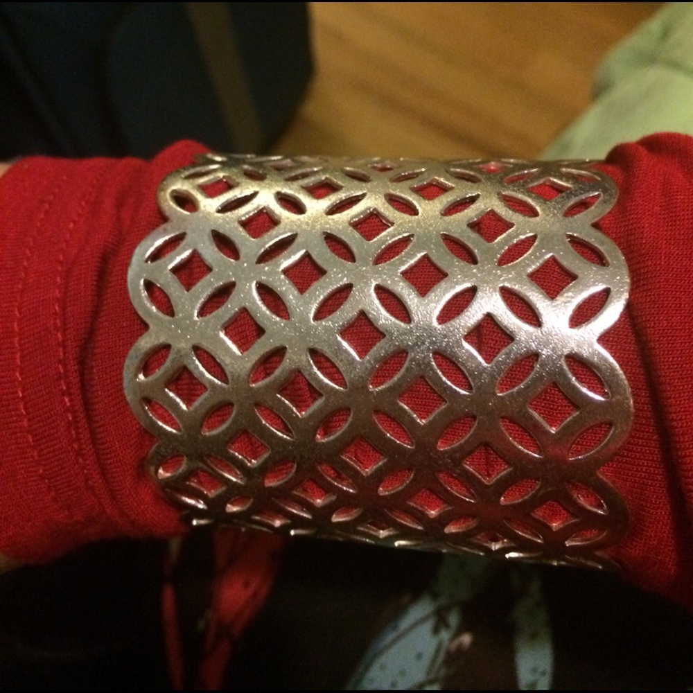 Silver cuff bracelet