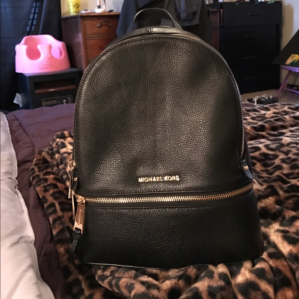 Micheal Kors Rhea Small Leather Backpack