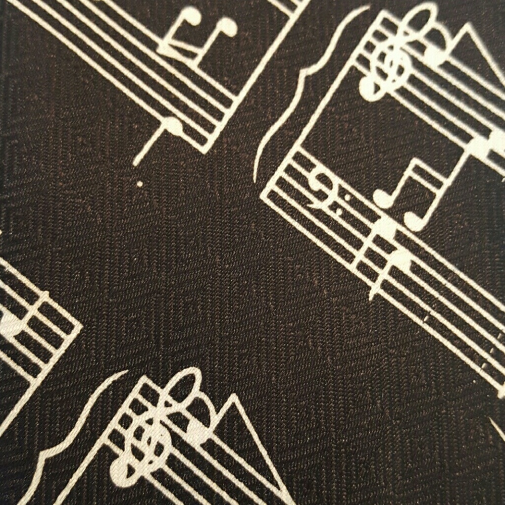 Albert Elouitz Handmade 100% music note tie