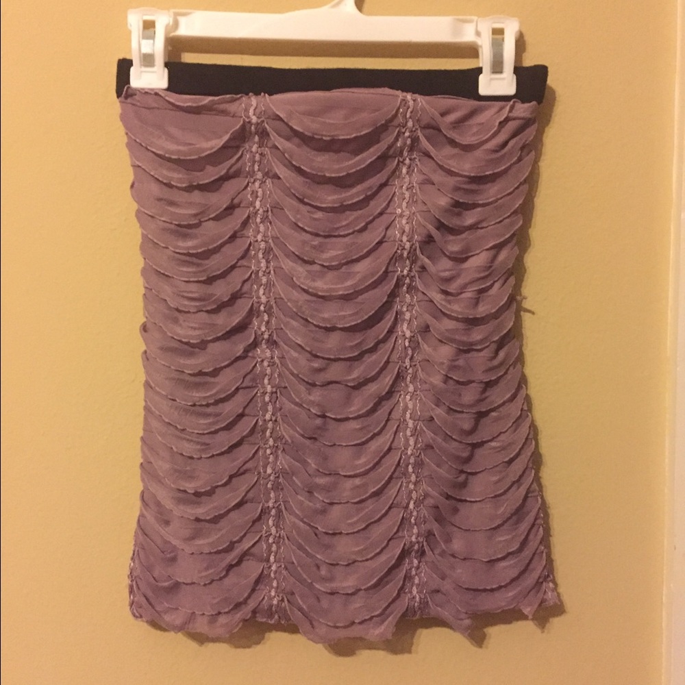 Purple strapless top!