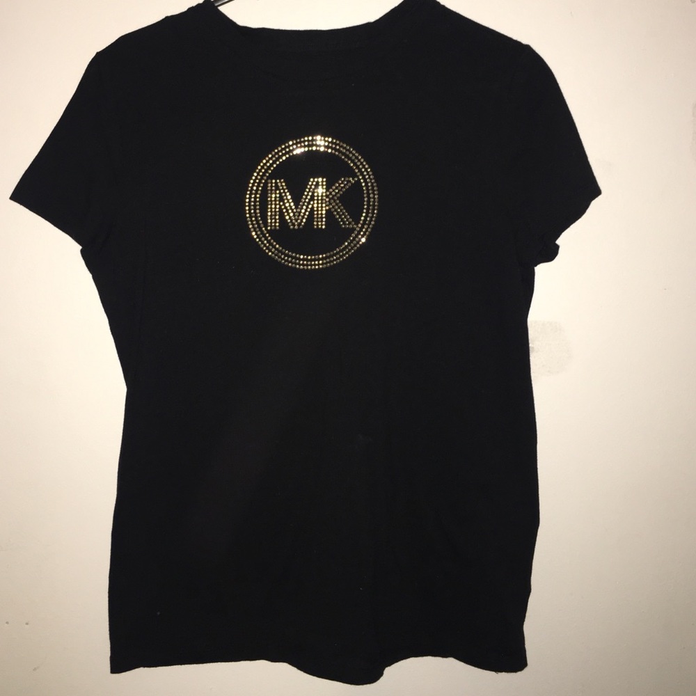 MK black and gold rhinestones Shirt