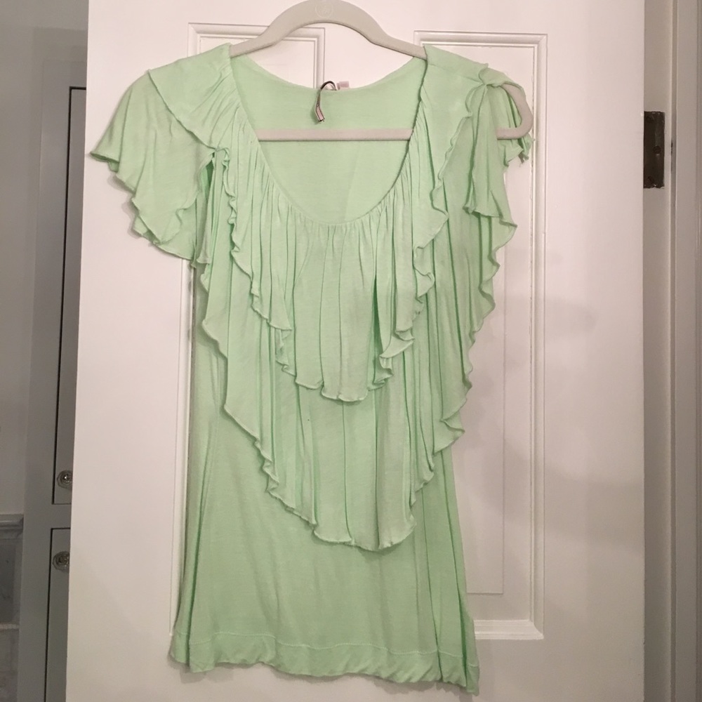 Green layered shirt