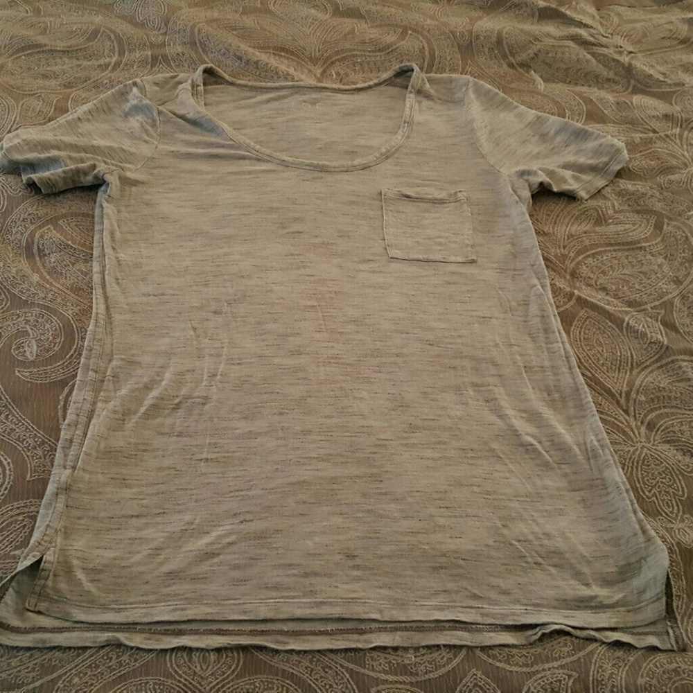 Loft Grey and Black Heathered Tee