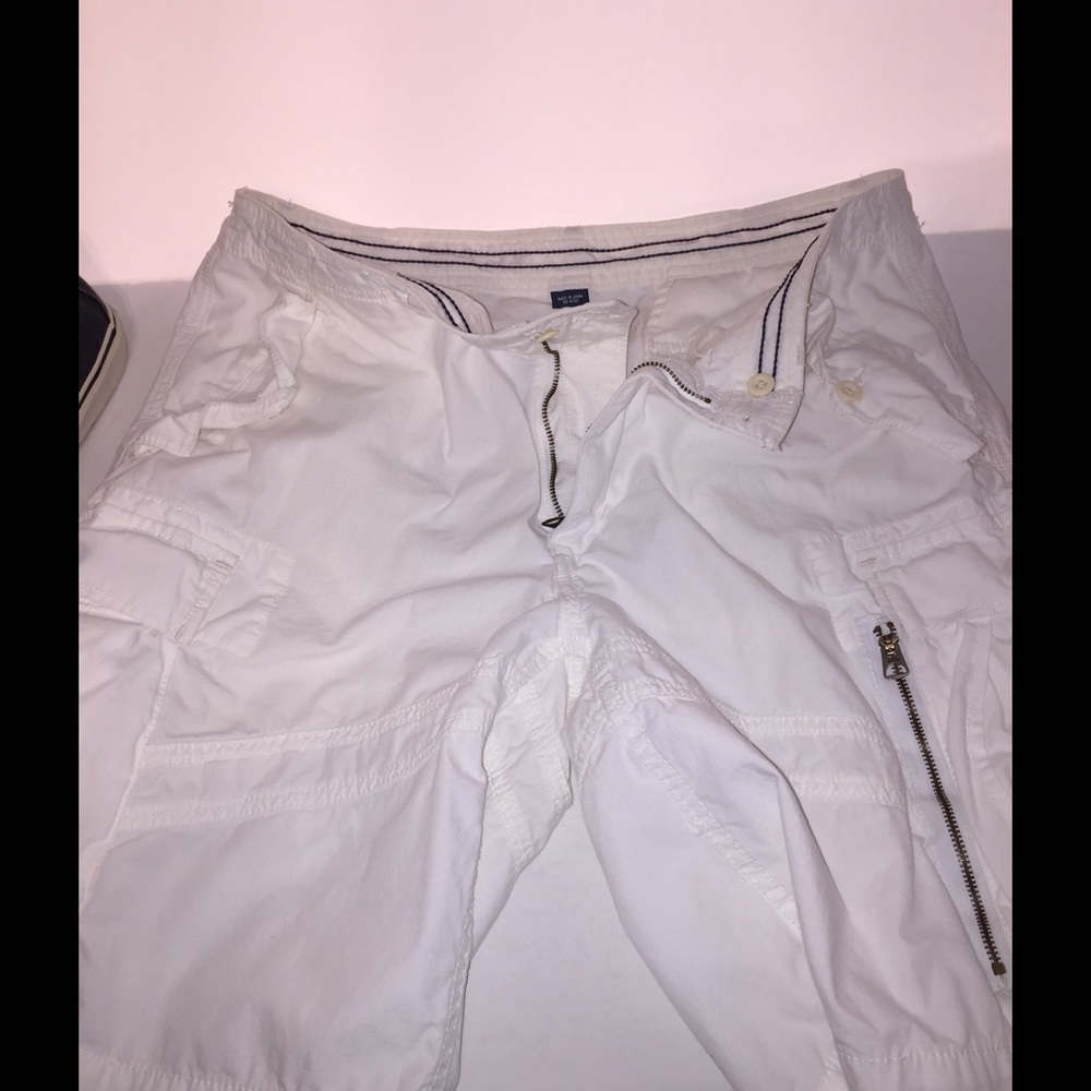 White Cargo Shorts polo by Ralph Lauren