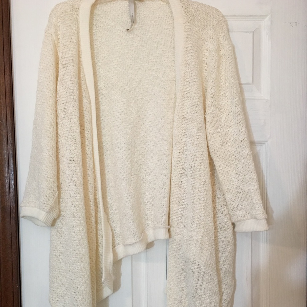 Cream Asymmetrical LC Lauren Conrad Cardigan
