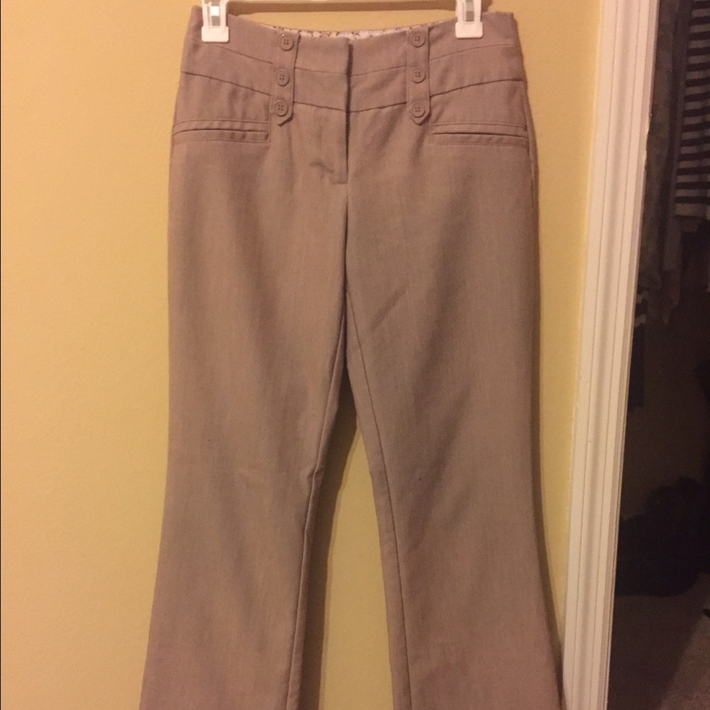 Tan long dress pants
