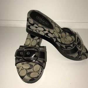 Authentic Coach Wedge Sandals