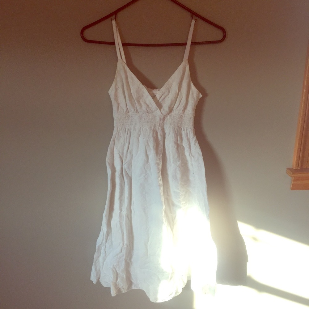 White Lacey eyelet sundress medium
