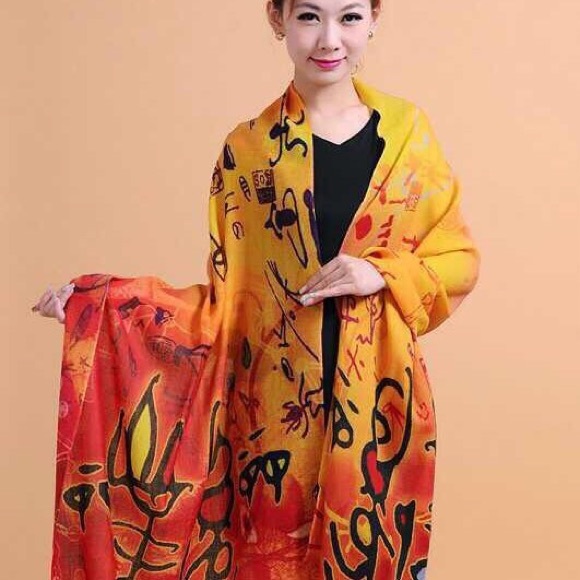100%  wool scarves, high quality, colorful color - Picture 1 of 2