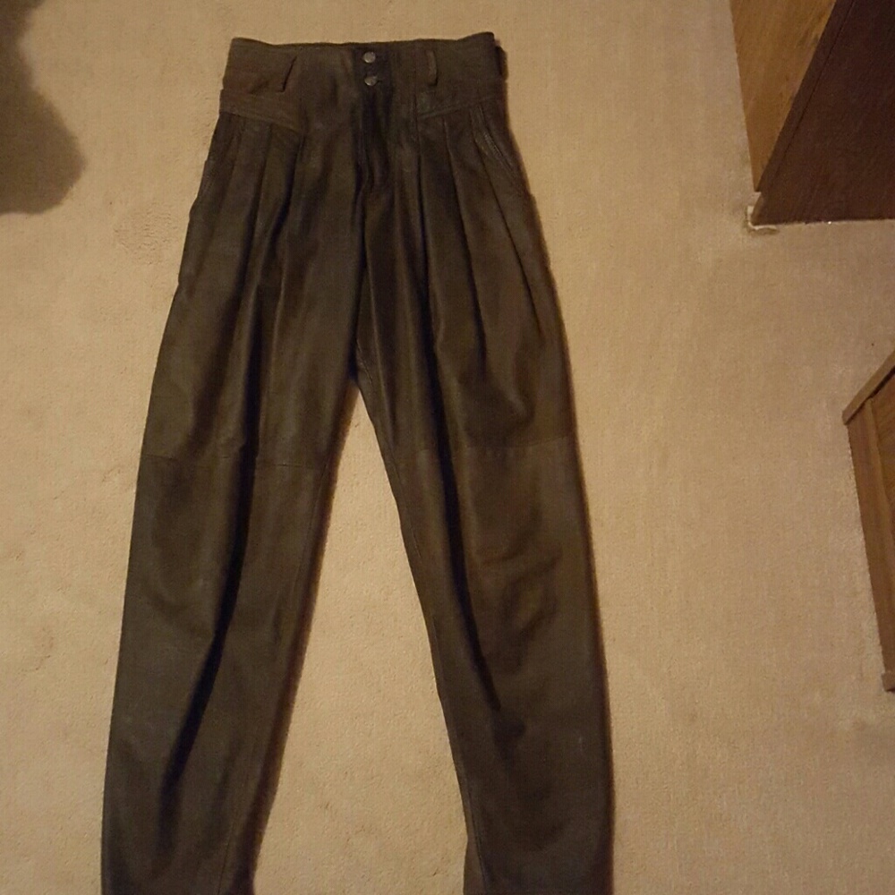 Z CAVARICCI LEATHER PANTS