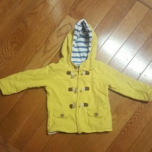 Baby Boden Yellow Peacoat