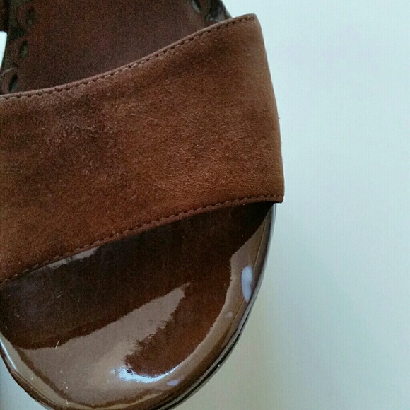 Juicy Couture Brown Suede Platform Wedges - Picture 7 of 7