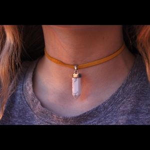 Tan marble stone choker