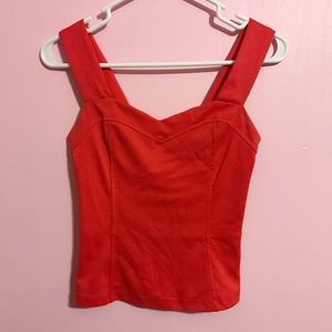 Caged Back Coral Top