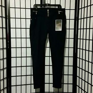 High-Waisted Navy Jeggings