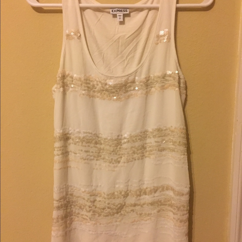 Express sleeveless sequin top