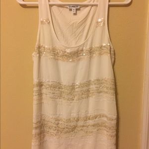 Express sleeveless sequin top