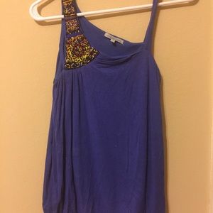 Navy beaded top