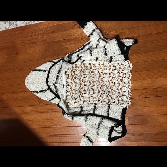 Free People Cecilia Marled Crochet Cropped Hoodie - Picture 4 of 8